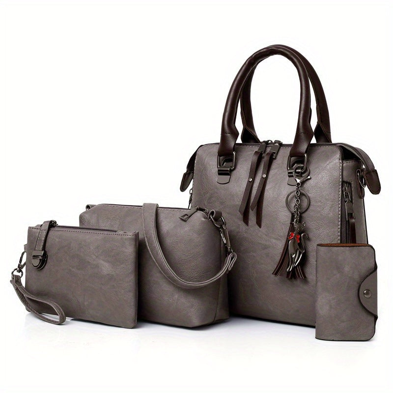 Shoulder Bag for Women – 4-Piece, Large Capacity, Adjustable Strap, for Everyday Use – detail view 38