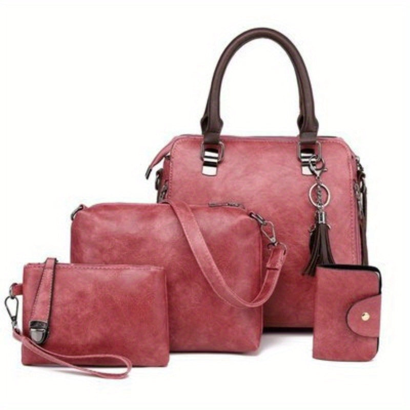Shoulder Bag for Women – 4-Piece, Large Capacity, Adjustable Strap, for Everyday Use – alternate view