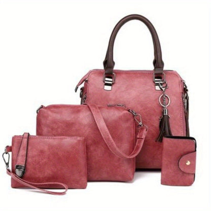Shoulder Bag for Women – 4-Piece, Large Capacity, Adjustable Strap, for Everyday Use – alternate view