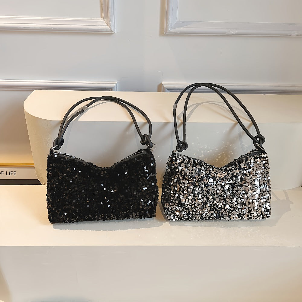 Shoulder Bag for Women – Large Capacity, Sequin Large Capacity Glitter Zipper – detail view 5