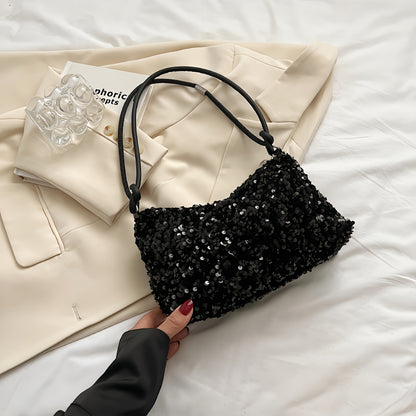 Shoulder Bag for Women – Large Capacity, Sequin Large Capacity Glitter Zipper – detail view 12
