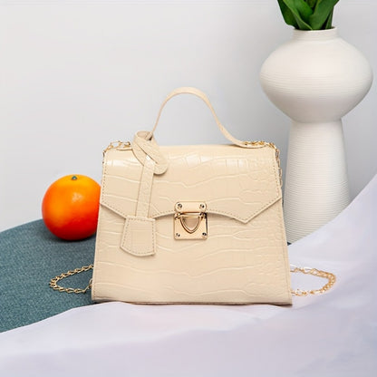 Shoulder Bag for Women – Mini, Crocodile Pattern Small Square Fashionable – detail view 5