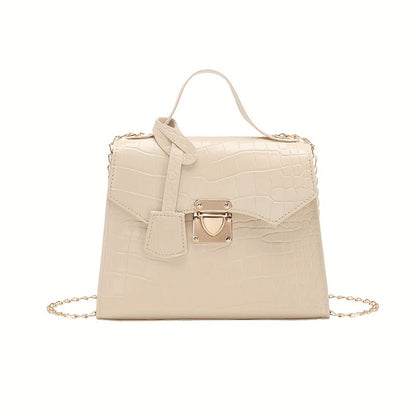 Shoulder Bag for Women – Mini, Crocodile Pattern Small Square Fashionable – detail view 8