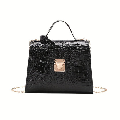 Shoulder Bag for Women – Mini, Crocodile Pattern Small Square Fashionable – detail view 9