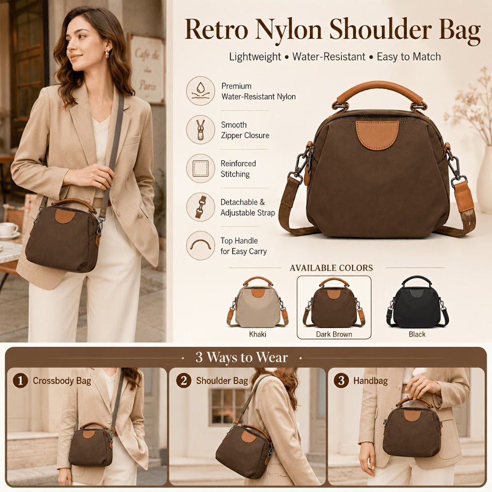 Shoulder Bag for Women – Nylon, Large Capacity, Adjustable Strap, for Travel & Work – detail view 12
