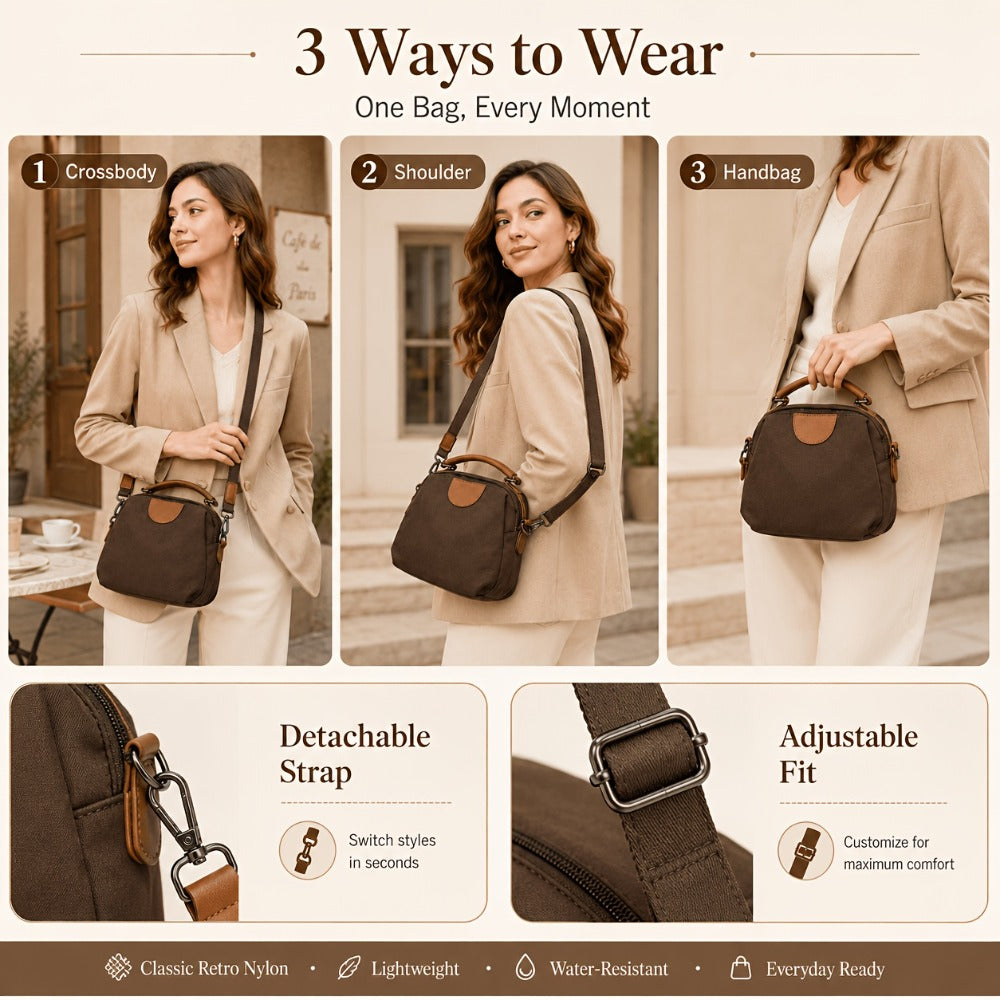 Shoulder Bag for Women – Nylon, Large Capacity, Adjustable Strap, for Travel & Work – detail view 14