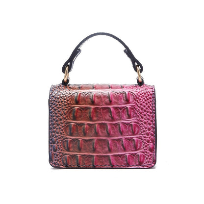 Shoulder Bag for Women – Polyester, Crocodile Print Golden Hardware Detachable – detail view 11