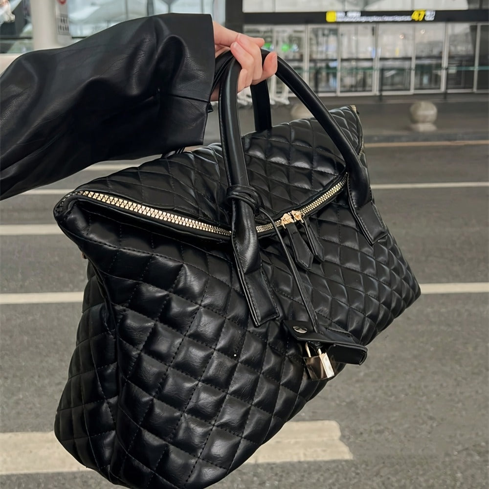 Shoulder Bag for Women – Quilted, Large Capacity, for Travel & Work – detail view 10