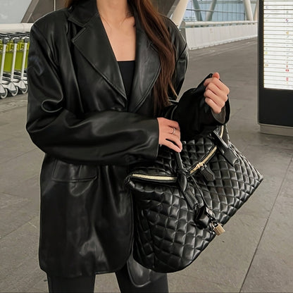 Shoulder Bag for Women – Quilted, Large Capacity, for Travel & Work – detail view 12