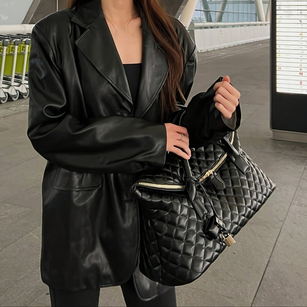 Shoulder Bag for Women – Quilted, Large Capacity, for Travel & Work – detail view 2