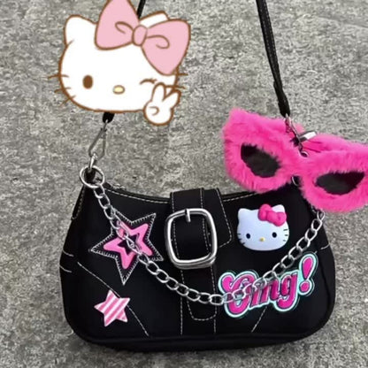 Shoulder Bag for Women – Y2k Anime Baguette Cute Character – detail view 8