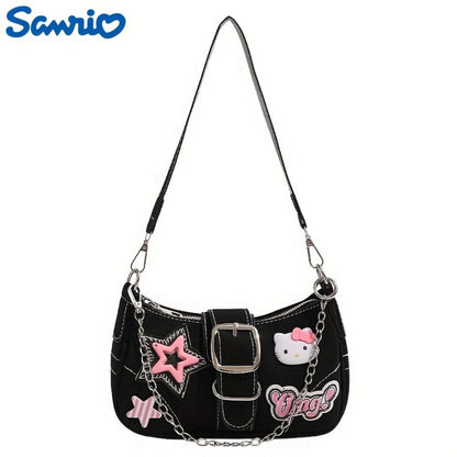 Shoulder Bag for Women – Y2k Anime Baguette Cute Character – front view