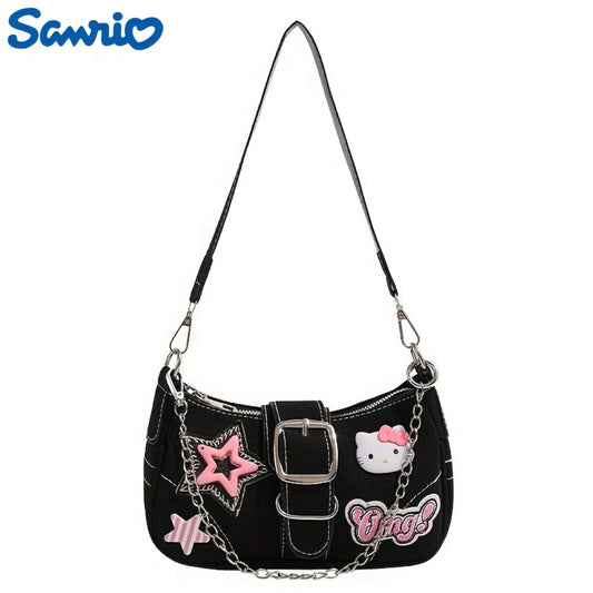 Shoulder Bag for Women – Y2k Anime Baguette Cute Character – front view