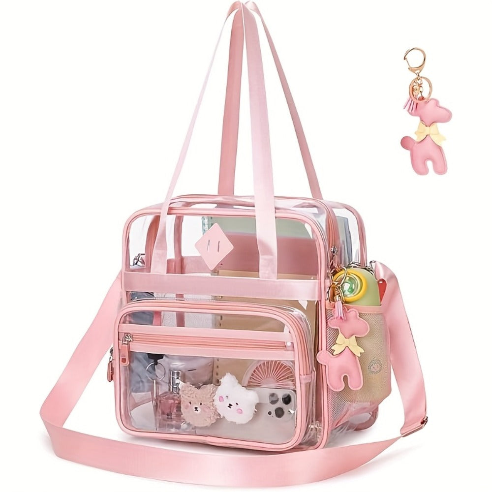 Tote Bag for Women – 12 Inch, PVC, Clear, Transparent – detail view 2