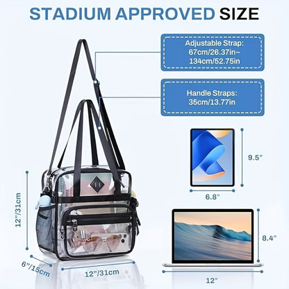 Tote Bag for Women – 12 Inch, PVC, Clear, Transparent – detail view 5