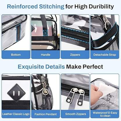Tote Bag for Women – 12 Inch, PVC, Clear, Transparent – detail view 7