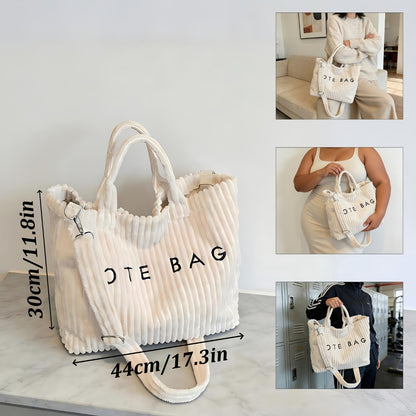 Tote Bag for Women – 2-Piece, Large Capacity, Adjustable Strap, for Work – detail view 9