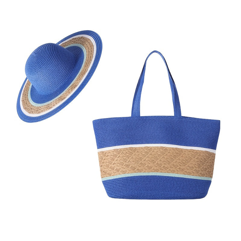 Tote Bag for Women – 2-Piece, Straw, Large Capacity, for Travel – detail view 24