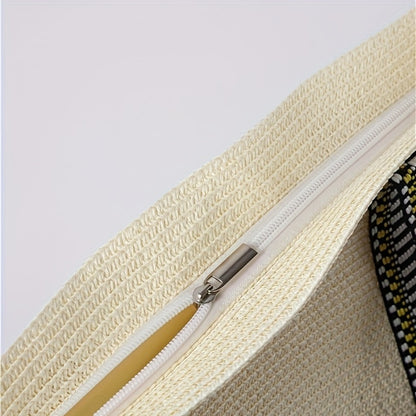 Tote Bag for Women – 2-Piece, Straw, Large Capacity, for Travel – detail view 15