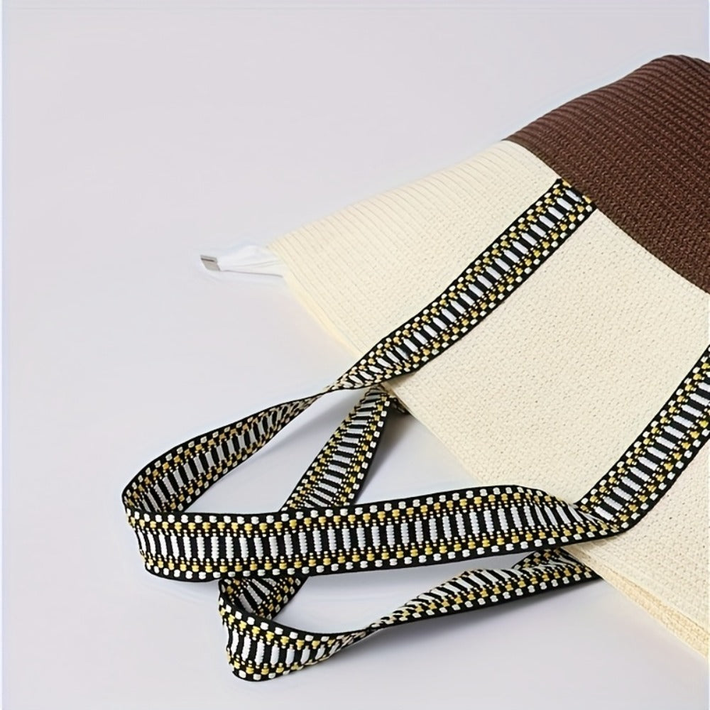 Tote Bag for Women – 2-Piece, Straw, Large Capacity, for Travel – detail view 17