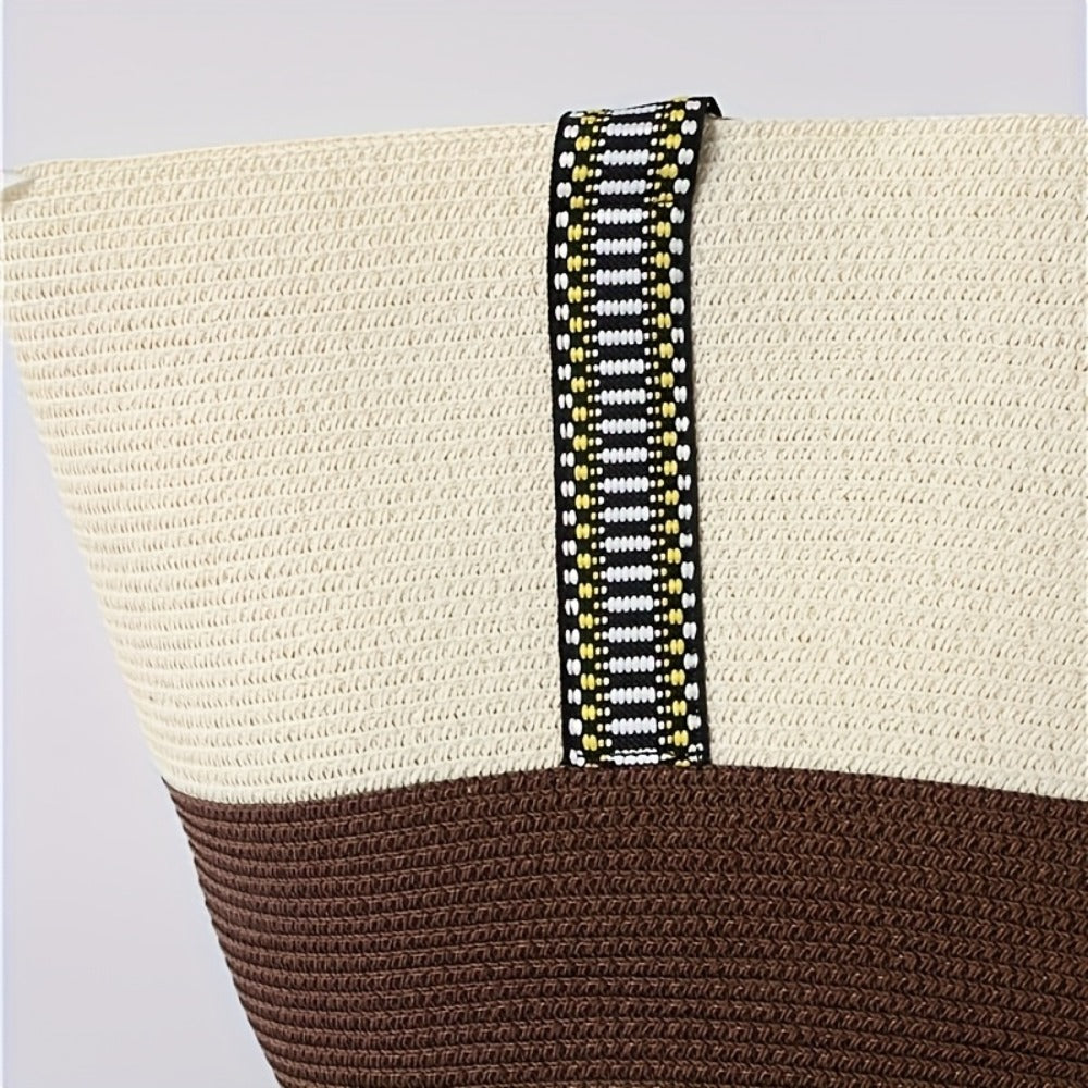 Tote Bag for Women – 2-Piece, Straw, Large Capacity, for Travel – detail view 18