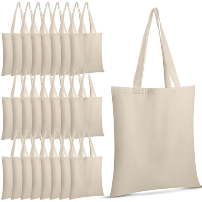Tote Bag for Women – 24 Pack, 15 Inch, Canvas – front view