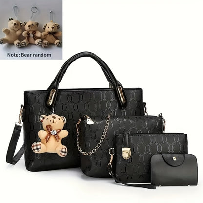 Tote Bag for Women – 4 Piece, Large Capacity, for Work & Everyday Use – detail view 3