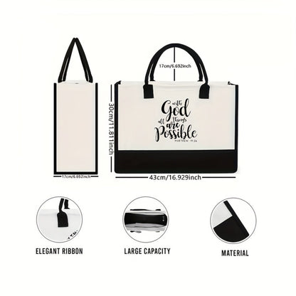 Tote Bag for Women – Canvas, Christian You Are Blessing Canvas – detail view 6
