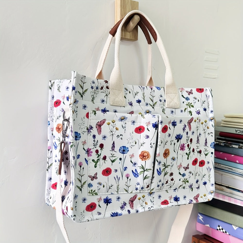 Tote Bag for Women – Canvas, Multi-Pocket, for Travel & Work – detail view 9