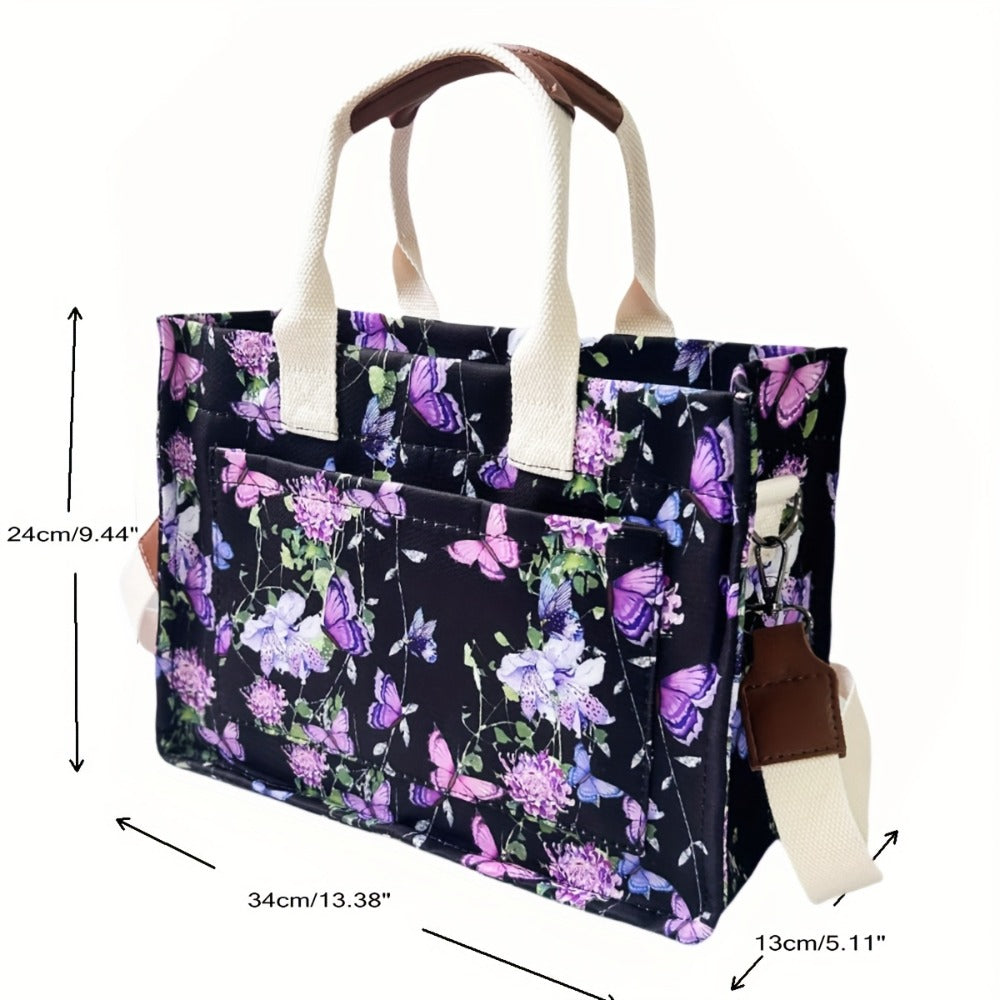 Tote Bag for Women – Canvas, Multi-Pocket, for Travel & Work – detail view 12