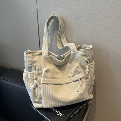 Tote Bag for Women – Corduroy, for Everyday Use – detail view 13