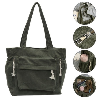 Tote Bag for Women – Corduroy, for Everyday Use – detail view 15