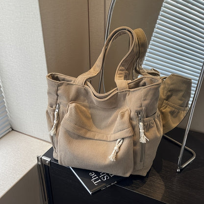 Tote Bag for Women – Corduroy, for Everyday Use – detail view 20