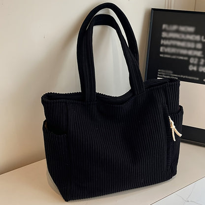 Tote Bag for Women – Corduroy, Lightweight, Large Capacity, for Work & Everyday Use – detail view 16