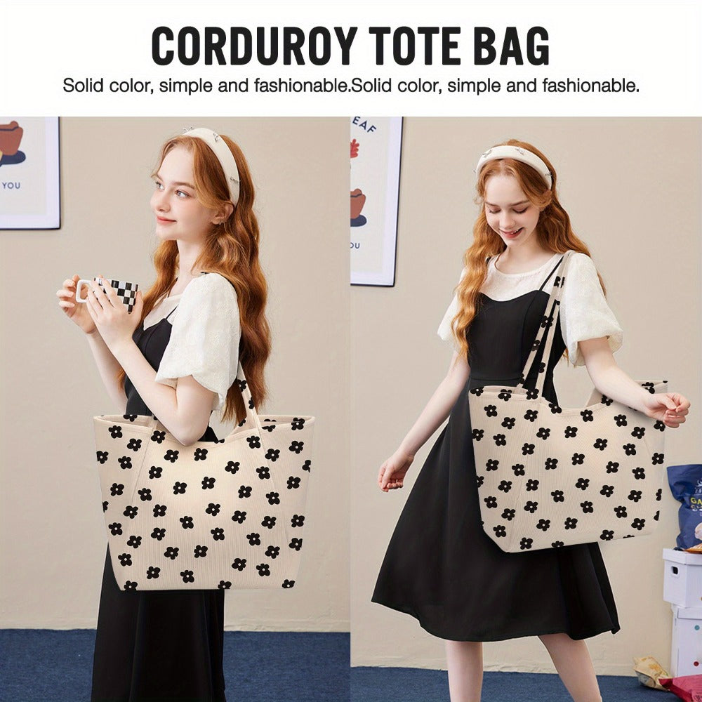 Tote Bag for Women – Corduroy, Large Capacity – detail view 34