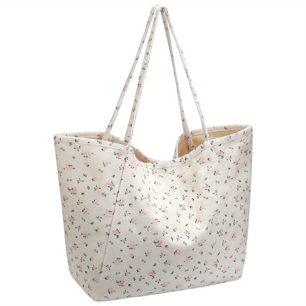 Tote Bag for Women – Corduroy, Large Capacity – front view - product view 26