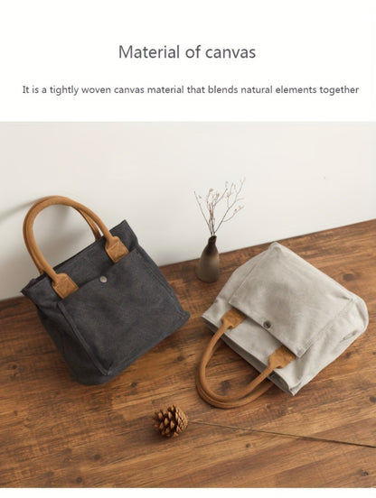 Tote Bag for Women – for Work & Everyday Use, Vintage Fabric Thickened Literary Style – detail view 9