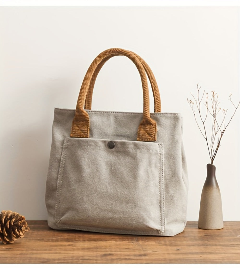 Tote Bag for Women – for Work & Everyday Use, Vintage Fabric Thickened Literary Style – detail view 13