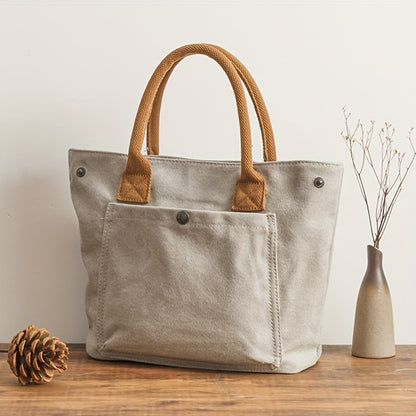 Tote Bag for Women – for Work & Everyday Use, Vintage Fabric Thickened Literary Style – alternate view