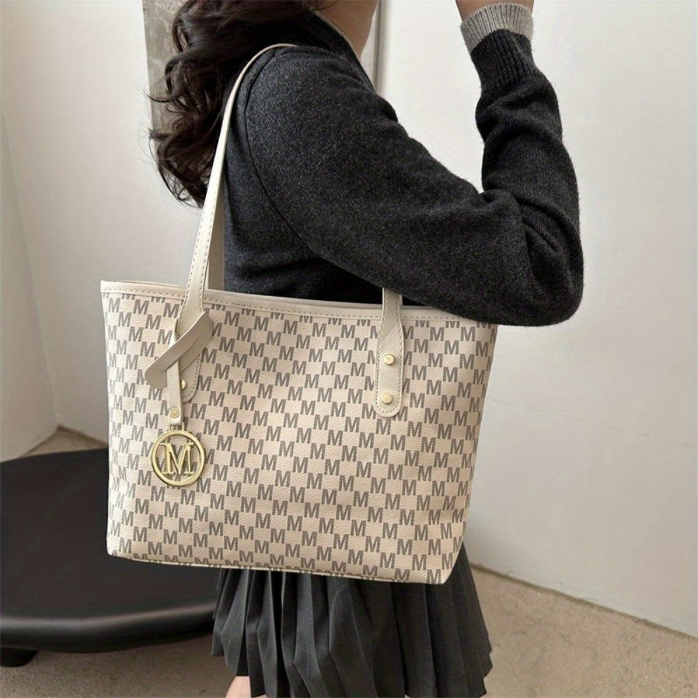 Tote Bag for Women – Large Capacity, Checkered Large Capacity Retro Plaid – detail view 35