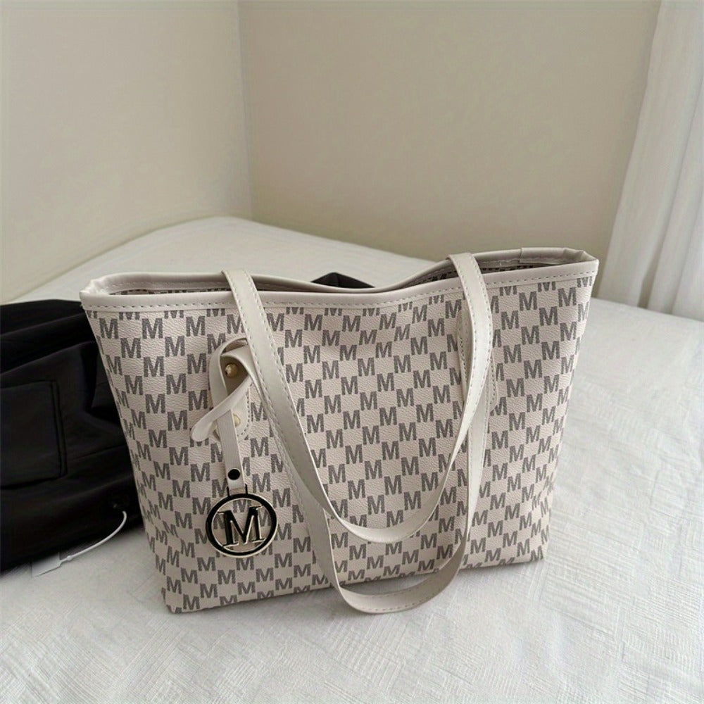 Tote Bag for Women – Large Capacity, Checkered Large Capacity Retro Plaid – detail view 5