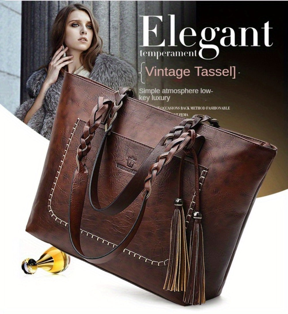 Tote Bag for Women – Large Capacity, Fringe Large Capacity Minimalist Boho – detail view 11