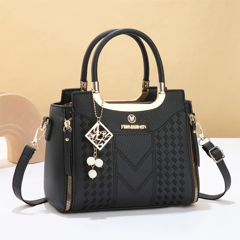 Tote Bag for Women – Large Embroidery Thread Texture Vintage – detail view 18