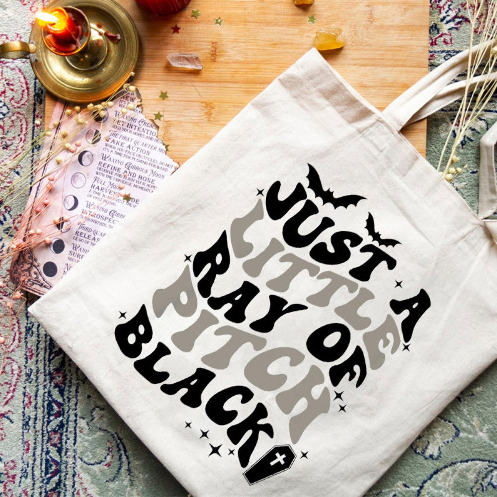 Tote Bag for Women – Lightweight, Just Little Ray Of Pitch – detail view 4