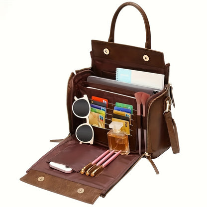 Tote Bag for Women – Multi-Pocket, Large Vintage Style Multi Pocket – detail view 21