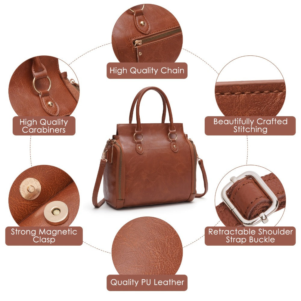 Tote Bag for Women – Multi-Pocket, Large Vintage Style Multi Pocket – detail view 16