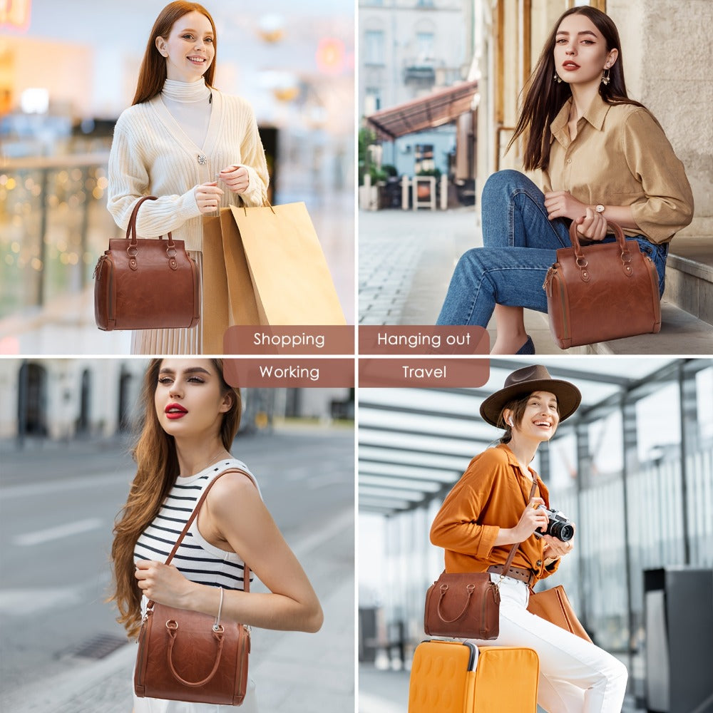 Tote Bag for Women – Multi-Pocket, Large Vintage Style Multi Pocket – detail view 19