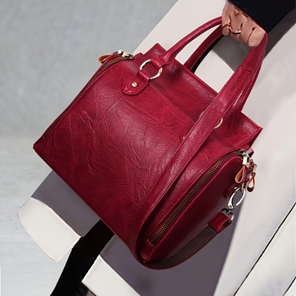 Tote Bag for Women – Multi-Pocket, Large Vintage Style Multi Pocket – detail view 4