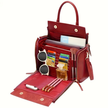 Tote Bag for Women – Multi-Pocket, Large Vintage Style Multi Pocket – detail view 20