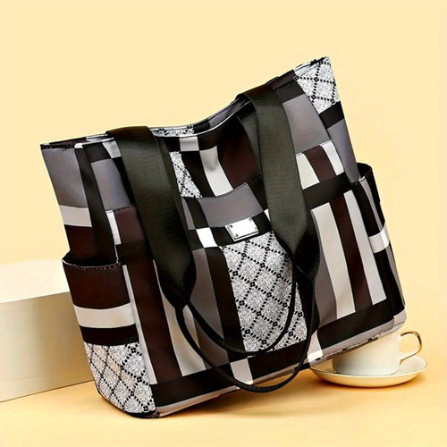 Tote Bag for Women – Nylon, Foldable, Lightweight, Large Capacity – front view